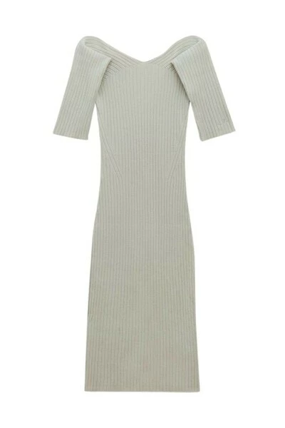 Axel Arigato Casual Jurken Solar Rib Dress Gray - Afbeelding 4