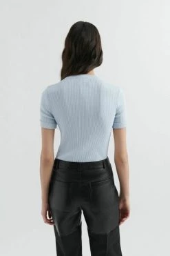 Axel Arigato T-shirts Honour Knit T-shirt Blue