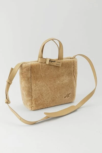 Axel Arigato Handtassen Shearling Small City Bag Beige - Afbeelding 5