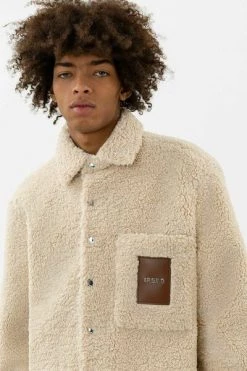 Axel Arigato Winterjassen Aspen Teddy Overshirt Beige