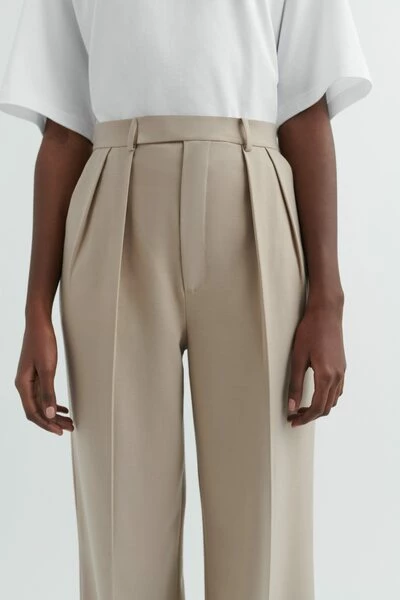 Axel Arigato Pantalons Jackie Pleat Trouser Beige - Afbeelding 6