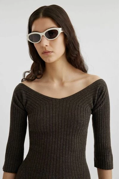 Axel Arigato Casual Jurken Solar Rib Dress Brown - Afbeelding 3