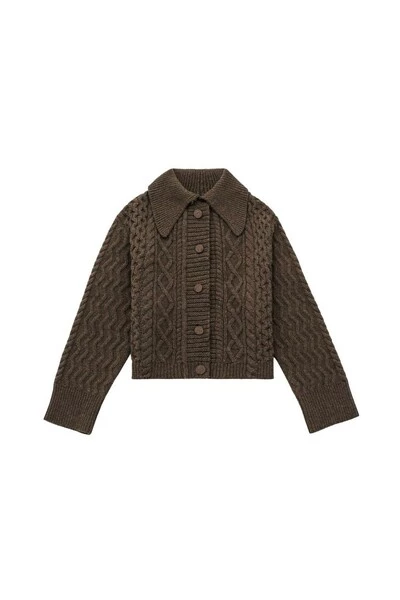 Axel Arigato Zomerjassen Routine Cable Jacket Brown - Afbeelding 2