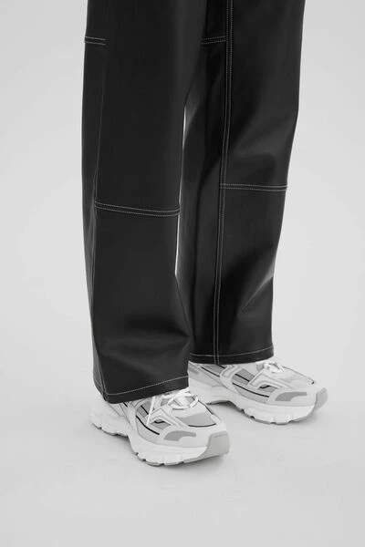 Axel Arigato Leren Broeken Imprint Trousers Black - Afbeelding 3