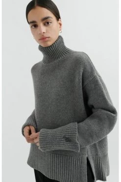 Axel Arigato Coltruien Remain Turtleneck Sweater Gray