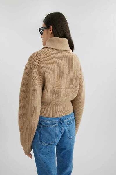Axel Arigato Coltruien Desert Half Zip Sweater Beige - Afbeelding 3