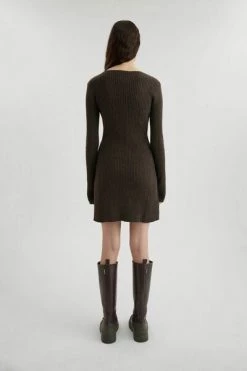 Axel Arigato Casual Jurken Selva Rib Dress Brown