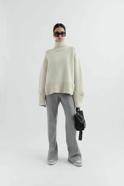 Axel Arigato Coltruien Remain Turtleneck Sweater White - Afbeelding 3
