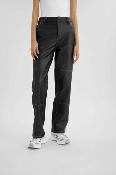 Axel Arigato Leren Broeken Imprint Trousers Black - Afbeelding 2