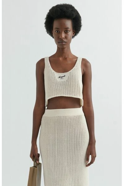 Axel Arigato Tops Grid Tank Top Beige - Afbeelding 5