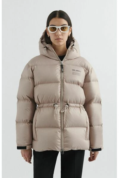 Axel Arigato Gewatteerde Jassen Logo-Print Down Jacket Beige - Afbeelding 4