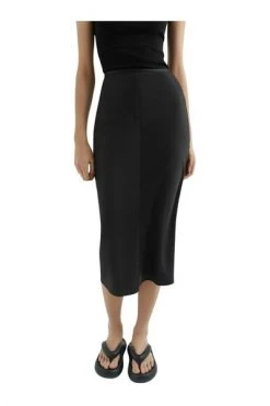 Axel Arigato Midirokken Signature Silk Skirt Black