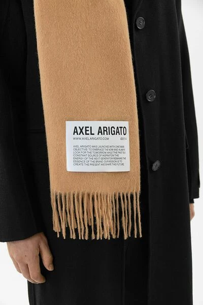 Axel Arigato Sjaals Logo B Bel Scarf Beige - Afbeelding 2