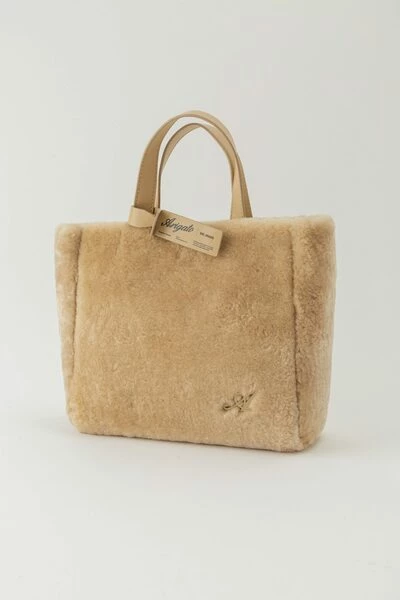 Axel Arigato Handtassen Shearling Small City Bag Beige - Afbeelding 3