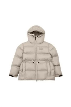 Axel Arigato Gewatteerde Jassen Logo-Print Down Jacket Beige