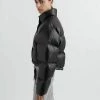Axel Arigato Gewatteerde Jassen Enigma Cropped Puffer Jacket Black