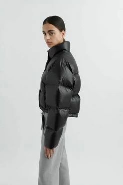 Axel Arigato Gewatteerde Jassen Enigma Cropped Puffer Jacket Black