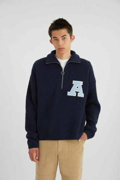 Axel Arigato Truien & Vesten Team Halfzip Sweater Blue - Afbeelding 4