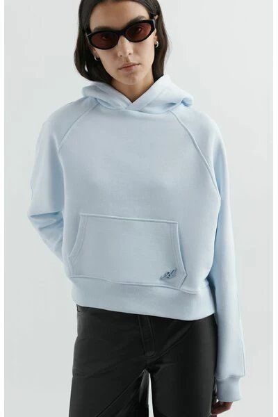 Axel Arigato Hoodies & Sweatvesten Rio Copped Hoodie Blue - Afbeelding 3