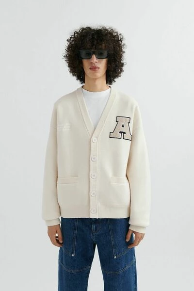 Axel Arigato Vesten Singular Knitted Cardigan Beige