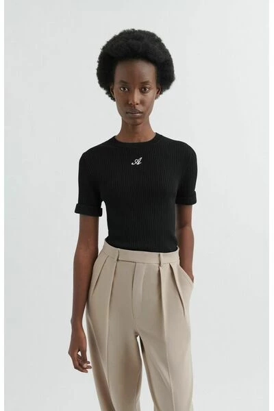 Axel Arigato T-shirts Honour Knit T-shirt Black - Afbeelding 2