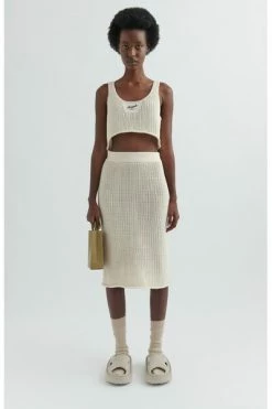 Axel Arigato Korte Rokken Grid Skirt Beige