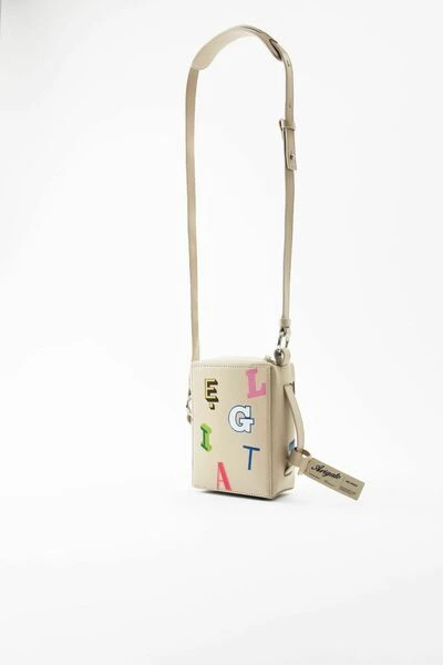 Axel Arigato Schoudertassen Cubic Leather Pouch Beige - Afbeelding 3