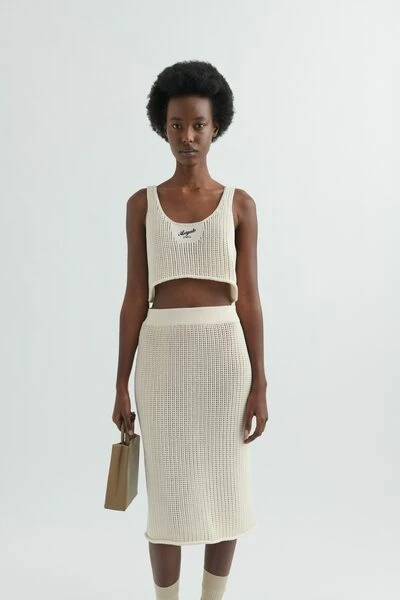 Axel Arigato Tops Grid Tank Top Beige - Afbeelding 6