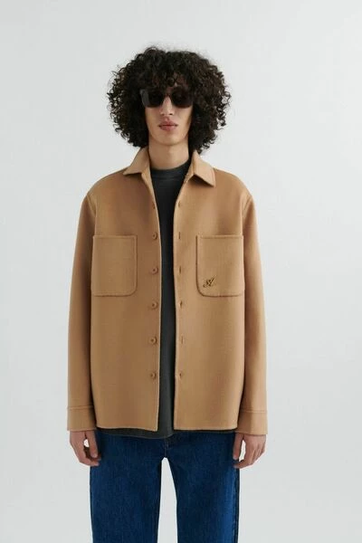 Axel Arigato Zomerjassen Release Wool Shirt Brown - Afbeelding 3