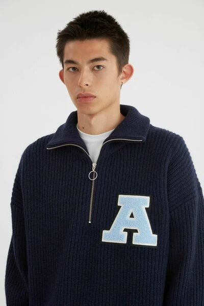 Axel Arigato Truien & Vesten Team Halfzip Sweater Blue - Afbeelding 2