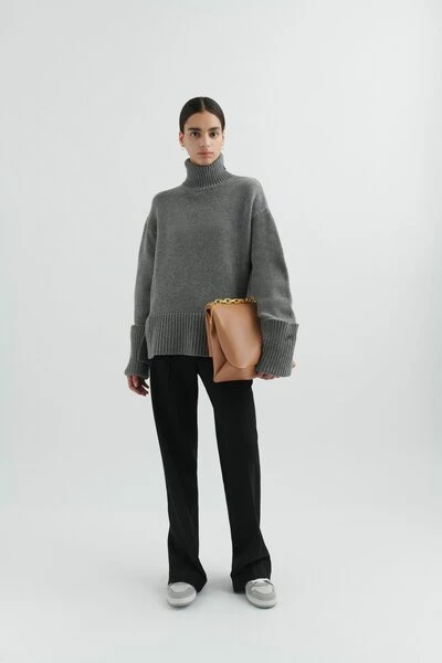 Axel Arigato Coltruien Remain Turtleneck Sweater Gray - Afbeelding 4