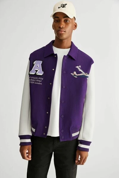 Axel Arigato Bomber Jackets Mayday Varsity Bomber Jacket Purple