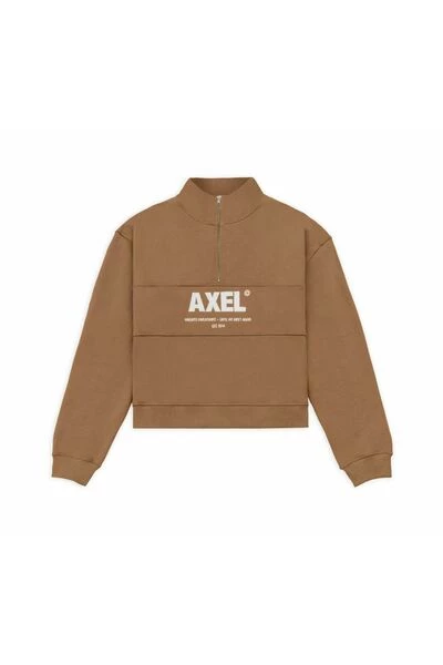 Axel Arigato Hoodies & Sweatvesten Adios Halfzip Sweatshirt Brown - Afbeelding 4