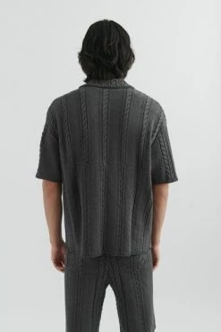 Axel Arigato Casual Overhemden Sonic Knitted Shirt Gray