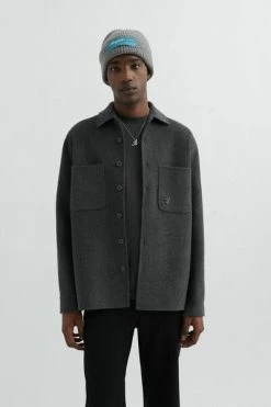 Axel Arigato Zomerjassen Release Wool Shirt Gray