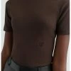 Axel Arigato T-shirts Signature Slim Rib T-shirt Brown