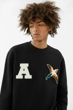 Axel Arigato Hoodies & Sweatvesten Varsity Bee Bird Sweatshirt Black