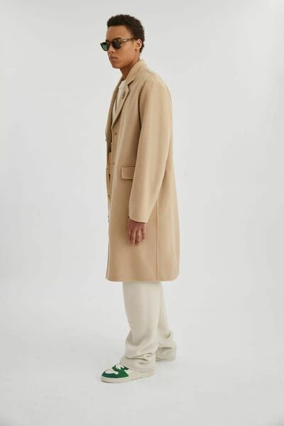 Axel Arigato Jassen Fiction Wool Coat Beige - Afbeelding 4