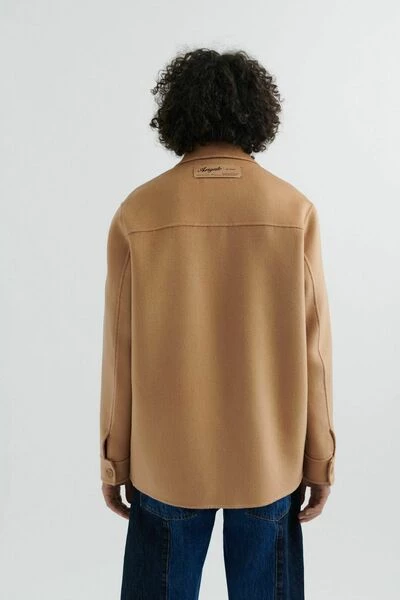Axel Arigato Zomerjassen Release Wool Shirt Brown - Afbeelding 2