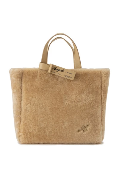 Axel Arigato Handtassen Shearling Small City Bag Beige - Afbeelding 2