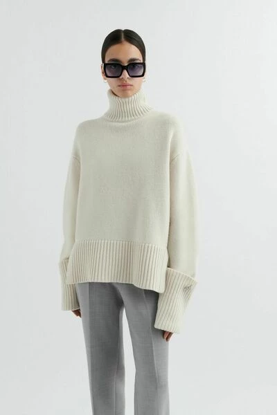 Axel Arigato Coltruien Remain Turtleneck Sweater White - Afbeelding 4