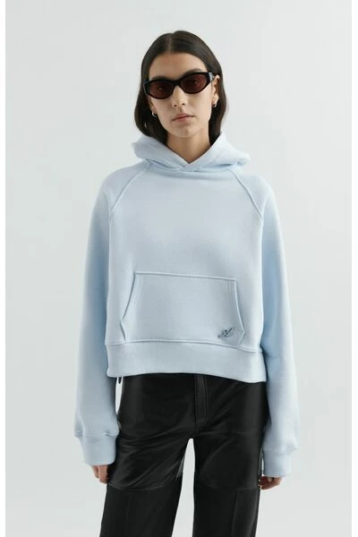 Axel Arigato Hoodies & Sweatvesten Rio Copped Hoodie Blue - Afbeelding 5