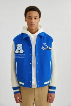 Axel Arigato Bomber Jackets Logo-Patch Bomber Jacket Blue