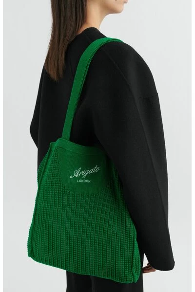 Axel Arigato Schoudertassen Grid Shopper Bag Green
