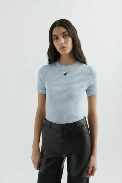 Axel Arigato T-shirts Honour Knit T-shirt Blue - Afbeelding 4