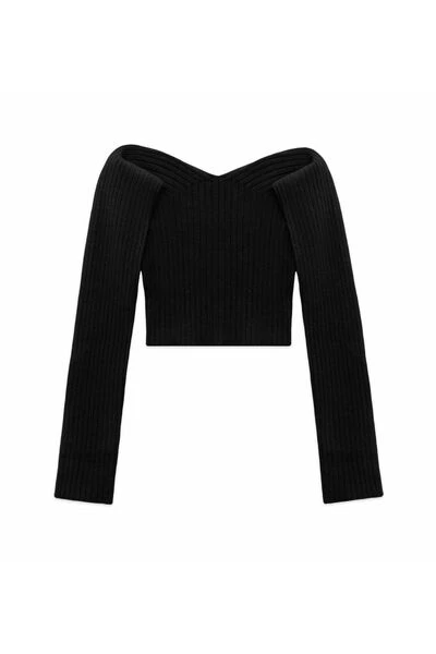 Axel Arigato T-shirts Tune Rib Crop Top Black - Afbeelding 4