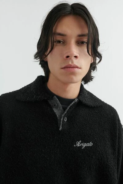 Axel Arigato Truien & Vesten Passage Polo Sweater Black - Afbeelding 4