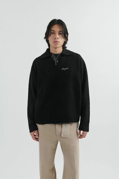 Axel Arigato Truien & Vesten Passage Polo Sweater Black - Afbeelding 3