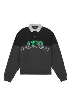 Axel Arigato Hoodies & Sweatvesten Unify Rubgy Polo Sweatshirt Black